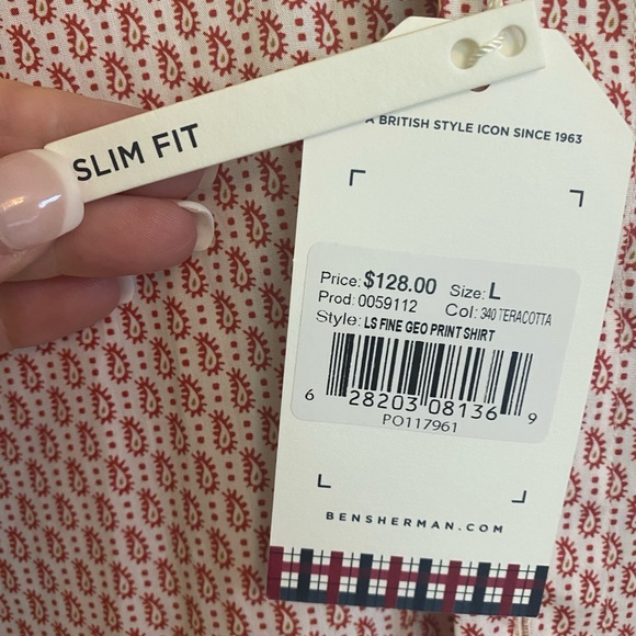 🎉HP🎉 NWT Ben Sherman slim fit shirt - Picture 3 of 7